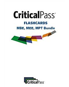 Critical Pass Bundle - MBE, MEE, and MPT Flashcards 9798895450208