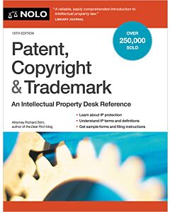 Patent, Copyright & Trademark (Instant Digital Access Code Only) 9781413331684