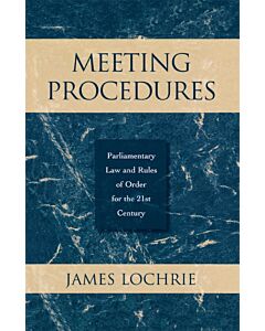 Meeting Procedures (Instant Digital Access Code Only) 9780810844230