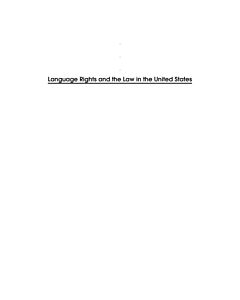 Language Rights and the Law in the United States (Instant Digital Access Code Only) 9781853596582