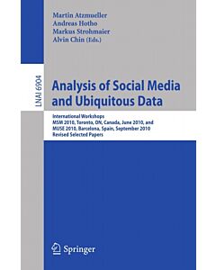 Analysis of Social Media and Ubiquitous Data (Instant Digital Access Code Only) 9783642235986