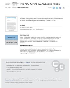 The Neurocognitive and Psychosocial Impacts of Violence and Trauma (Instant Digital Access Code Only) 9780309474665