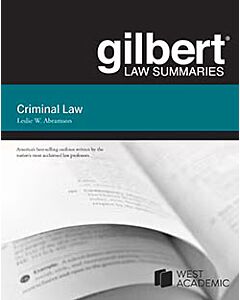 Gilbert Law Summaries: Criminal Law 9798317701451