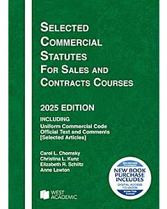 Selected Commercial Statutes for Sales and Contracts Courses (Instant Digital Access Code Only) 9798895455180