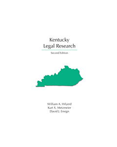 Kentucky Legal Research 9781611637076