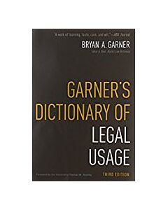 A Dictionary of Legal Usage 9780195384208