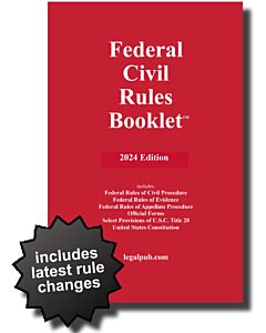 Federal Civil Rules Booklet 2024 9781934852491
