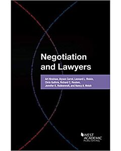 Negotiation and Lawyers 9781647083403