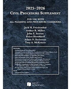Civil Procedure Supplement, for Use with All Pleading and Procedure Casebooks 9798895453742