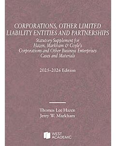 Corporations, Other Limited Liability Entities and Partnerships, Statutory Supplement (Instant Digital Access Code Only) 9798895455104