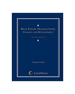 Real Estate Transactions, Finance and Development (Used) 9781422470107