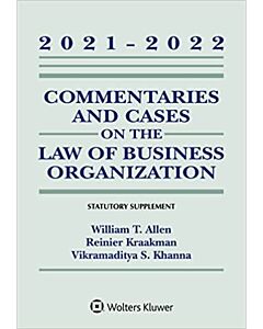 Commentaries and Cases on the Law of Business Organizations: Statutory Supplement 9781543849028