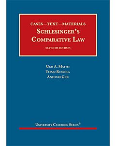Schlesinger's Comparative Law: Cases, Text, Materials (University Casebooks) (Used) 9781587785917