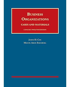 Business Organizations, Cases and Materials, Concise (University Casebook Series) 9781683288619