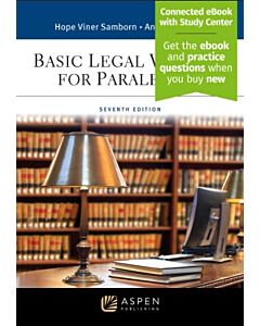 Basic Legal Writing for Paralegals (w/ Connected eBook with Study Center) 9781543858709