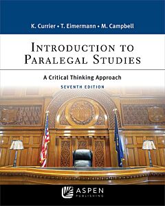 Introduction to Paralegal Studies: A Critical Thinking Approach, Seventh Edition (w/ Connected eBook) 9781543808902