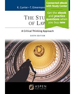 The Study of Law: A Critical Thinking Approach (w/ Connected eBook) (Instant Digital Access Code Only) 9798889060543
