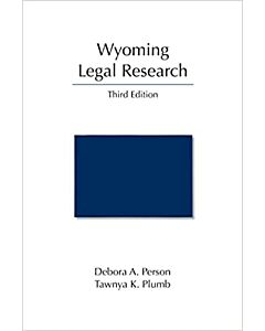 Wyoming Legal Research 9781531024598
