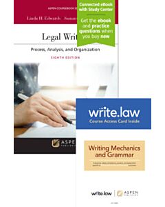 Legal Writing: Process, Analysis, and Organization (Connected eBook with Study Center + Print Book + Write.law) 9798892072595