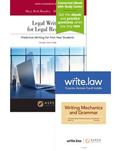 Legal Writing for Legal Readers (Connected eBook with Study Center + Print Book + Write.law Mechanics and Grammar) 9798892072588