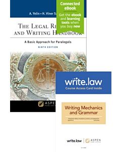 The Legal Research and Writing Handbook: A Basic Approach for Paralegals (Connected eBook + Print Book + Write.law) 9798894100227