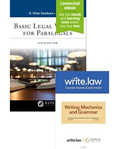 Basic Legal Writing for Paralegals (Connected eBook + Print Book + Write.law Mechanics and Grammar) 9798892072649