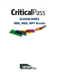 Critical Pass Bundle - MBE, MEE, and MPT Flashcards 9781685612160