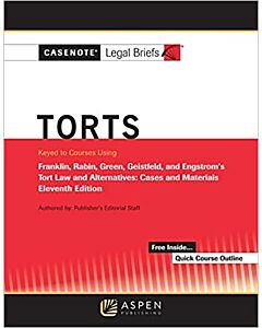 Casenote Legal Briefs: Torts 9781543849042