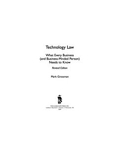 Technology Law (Instant Digital Access Code Only) 9780810866515