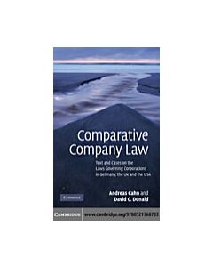 Comparative Company Law (Instant Digital Access Code Only) 9780521768733