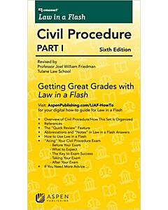 Law In A Flash Flashcards: Civil Procedure 1 9781454840961