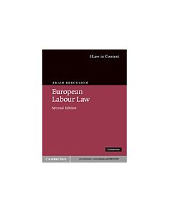 European Labour Law (Instant Digital Access Code Only) 9780521613507