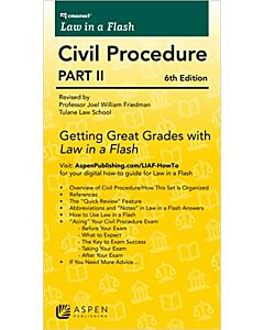 Law In A Flash Flashcards: Civil Procedure 2 9781454840978