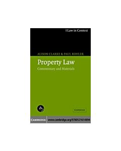 Property Law (Instant Digital Access Code Only) 9780521614894