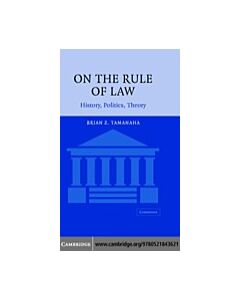 On the Rule of Law (Instant Digital Access Code Only) 9780521843621