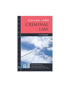 Course Notes: Criminal Law (Instant Digital Access Code Only) 9780415721820