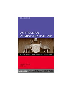 Australian Administrative Law (Instant Digital Access Code Only) 9780521697903