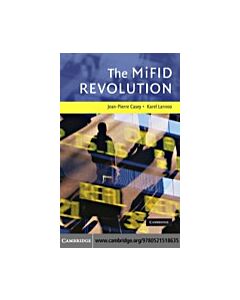 The MiFID Revolution (Instant Digital Access Code Only) 9780521518635