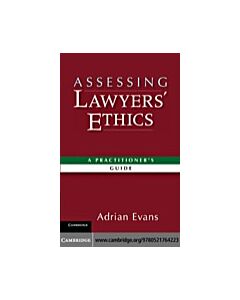 Assessing Lawyers' Ethics (Instant Digital Access Code Only) 9780521764223