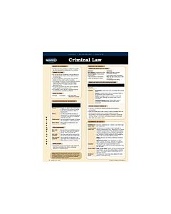 Criminal Law Guide - USA - Legal Quick Reference Guide (Instant Digital Access Code Only) 9781550806243