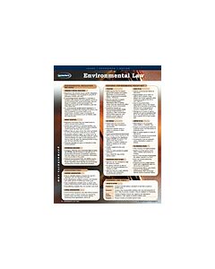 Environmental Law Chart - Legal Quick Reference Guide (Instant Digital Access Code Only) 9781550808186