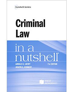 Law in a Nutshell: Criminal Law 9781685610654