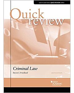 Sum & Substance Quick Review: Criminal Law 9781634594431