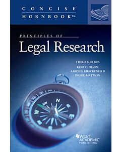 Principles of Legal Research (Concise Hornbook Series) 9781640208056