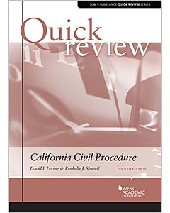 Quick Review of California Civil Procedure 9781647083564