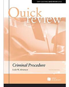 Sum & Substance Quick Review on Criminal Procedure 9798887862897