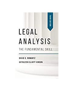 Legal Analysis: The Fundamental Skill 9781531011970