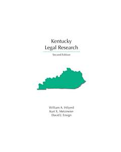 Kentucky Legal Research 9781611637076