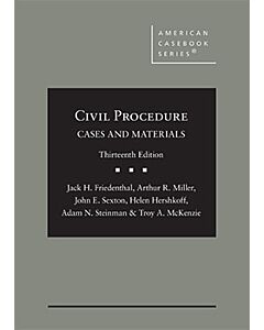 Cases and Materials on Civil Procedure (American Casebook Series) (Instant Digital Access Code Only) 9781636596792