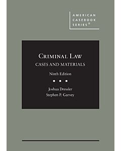 Cases and Materials on Criminal Law (American Casebook Series) 9781647087708